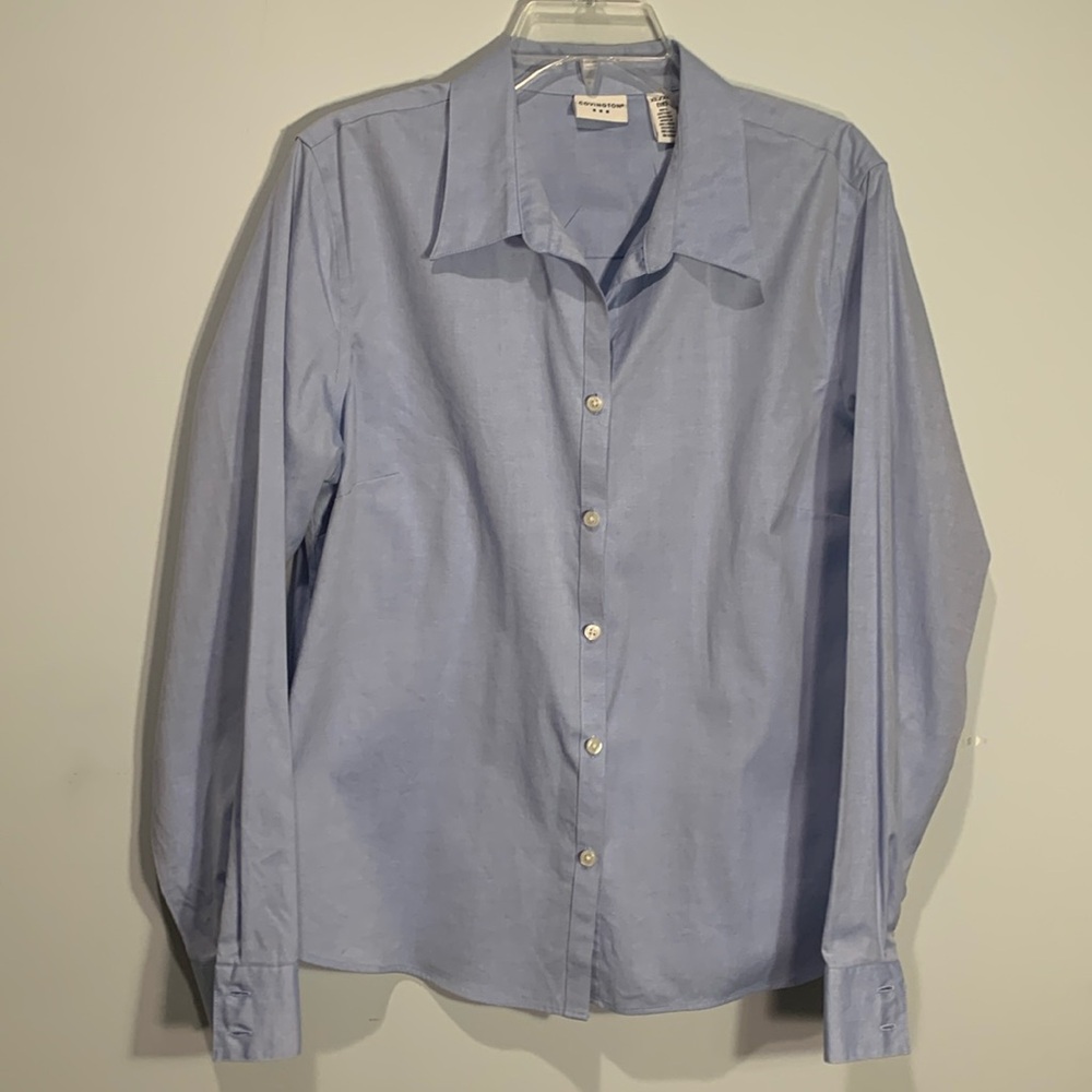 Covington XL light blue long sleeve button down blouse